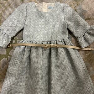 Abel & Lula- Light Blue Jacquard Dress, Size 7